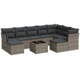  10-dijelni set vrtnih sofa od poliratana s jastucima sivi | shoptok.hr