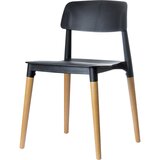 Paperflow Stol GLAMWOOD, DE 2 kosa, črne barve | Shoptok.si
