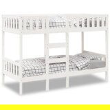 vidaXL Krevet na kat bijeli 90 x 200 cm od masivne borovine | shoptok.hr