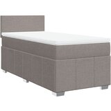 vidaXL Box spring postelja z vzmetnico taupe 100x200 cm blago, (21307245) | Shoptok.si