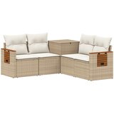  Set sofe 5 kom. Bež i krem bijela Poli Rattan i čelik | shoptok.hr
