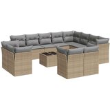  13-dijelni set vrtnih sofa s jastucima poliratan Bež | shoptok.hr