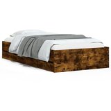  Okvir kreveta s ladicama boja dimljenog hrasta 90x190 cm drveni | shoptok.hr