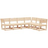  6-dijelni set vrtnih sofa od masivne borovine | shoptok.hr