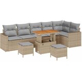  Sjedeća garnitura za vrt 9 kom. Bež poliratan 90 x 55 x 71 cm | Shoptok.si