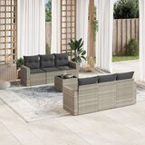  7-dijelni set vrtnih sofa svjetlosivi od poliratana | shoptok.hr