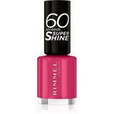 Rimmel London 60 Seconds Super Shine hitro su&scaron;ljiv lak za nohte 8 ml odtenek 323 Funtime Fuchsia cene