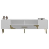 Hanah home TV komoda Dekop2, 150x48,2x29,6 cm, bijelo-zlatna boja | Eponuda.ba