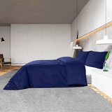  Set posteljine za poplun modri 200 x 200 cm pamučni | shoptok.hr