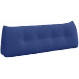 vidaXL Poglavni vzglavnik Policijska modra 140 x 24 x 50 cm Žamet | Shoptok.si