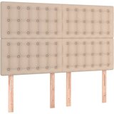 vidaXL Krevet s oprugama i madrac cappuccino 140x190cm od umjetne kože | shoptok.hr