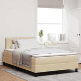 Box spring krevet s madracem Krema 120 x 190 cm tkanina | shoptok.hr