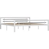  Okvir za krevet bijelo-crni metalni 180 x 200 cm | Eponuda.com