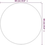  Zidno ogledalo srebrno Ø 60 cm okruglo | shoptok.hr