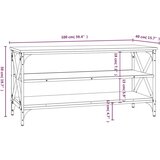 vidaXL TV ormarić boja dimljenog hrasta 100x40x50 cm konstruirano drvo | shoptok.hr