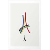  Plakat - Eiffel Tower - Colored Graphic - Abstraction 60x90 Bez okvira s margom | shoptok.hr