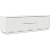 TV ormarić s LED svjetlima bijeli 160,5x41x50 cm | shoptok.hr