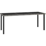  Vrtni blagovaonski stol sivi 180 x 70 x 73 cm od poliratana | shoptok.hr