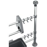 vidaXL Nastavljiv kuhinjski organizator aluminij | Shoptok.si