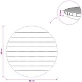  Gornji dio stola Ø 40 x 3,5 Kružni Čvrsto teak drvo Prirodna | shoptok.hr