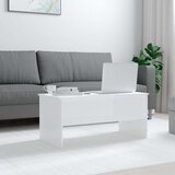  Stolić za kavu sjajni bijeli 102x50,5x46,5 cm konstruirano drvo | Shoptok.si