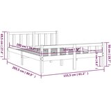  Okvir za krevet masivno drvo boja meda 150 x 200 cm bračni | shoptok.hr
