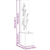 vidaXL Zaslon za zasebnost v vrtu Bela 32 x 140 cm Mnogi jeklo | Shoptok.si