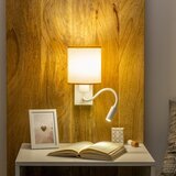  Brilagi - LED zidna lampa NUBILA 1xE27/25W/230V +LED/3W bela/svetlo braon | Eponuda.com