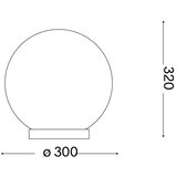 Ideal Lux - Stona lampa MAPA 1xE27/42W/230V prečnik 30 cm bela | Eponuda.com