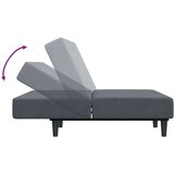  Dvosjed na razvlačenje s tabureom tamnosivi baršunasti | shoptok.hr