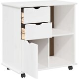  Mobilni ormar Bijelo 63 5 x 39 x 65 5 cm Čvrsto borovo drvo - Bijelo | shoptok.hr