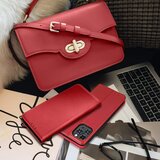 Oem Kožna futrola za Samsung S25 FE Smart Pro Book - maroon Slike