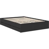  Krevetna konstrukcija Crna 140 x 190 cm Konstrukcijsko drvo | shoptok.hr