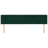  Uzglavlje s ušima tamnozeleno 203x16x78/88 cm baršunasto | Eponuda.ba