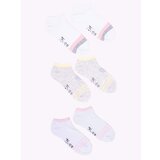Yoclub čarape za devojčice Ankle Cotton Patterns Colours 3-pack SKS-0028G-AA30-001 Cene