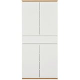 XORA omara za čevlje bela, hrast artisan | Shoptok.si