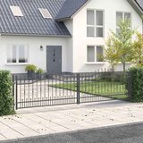  Vrat z konico KAMPEN 404 x 100 cm Jeklo Siva Zaklenljivo, (5000300987) Slike