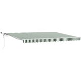  Skrovita tenda Zelena i bijela 450 × 300 cm Poliester i metal | shoptok.hr