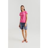 Legendww ciklama ženska majica sa cirkonima i legend jeans natpisom 7346-9156-13