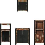 vidaXL Komplet pohištva za kopalnico 4 pcs Trden recikliran les | Shoptok.si