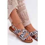 Boto Women's Flat Sandals With Golden Studs Black-White Zanira | ePonuda.com