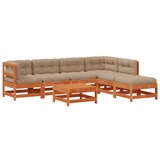  Set lounge namještaja za vrt 7 pcs Vosak smeđa i taupe - Vosak smeđa bor | shoptok.hr