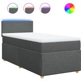  Okvir kreveta s oprugama i madrac tamnosivi 80x200cm od tkanine | shoptok.hr
