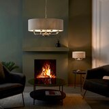  Endon 99152 - Luster na lancu HIGHCLERE 8xE14/40W/230V siva/matni hrom | Eponuda.com