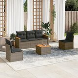Maison Chic Seti vrtnega pohištva - Vrtna garnitura - Vrtni pohištvo set 6-delna z blazinami siv poli ratan, (21805029) | Shoptok.si