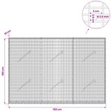  Gabion s žicom debljine 3,5 mm i mrežom 5x2,5 cm 150x10x100 cm | shoptok.hr