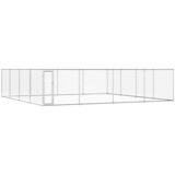 vidaXL zunanji pasji boks pocinkano jeklo 760x760x185 cm Cene