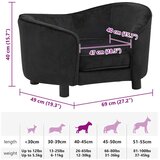 SOFA za pse crna 69 x 49 x 40 cm plišana | shoptok.hr