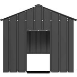 vidaXL Kućica za pse s krovom 114x202x101 cm pocinčani čelik | shoptok.hr
