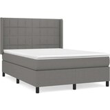  Box spring posteljni z vzmetnico temno siv 140x190 cm blago, (20791322) | Shoptok.si